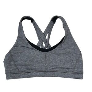 Lululemon Energy Bra Heathered Gray Size 10 W2AUMS